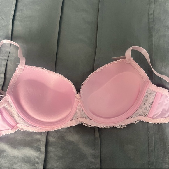 NWT Rene Rofe Light Pink Lace Underwire Bra - Picture 6 of 7